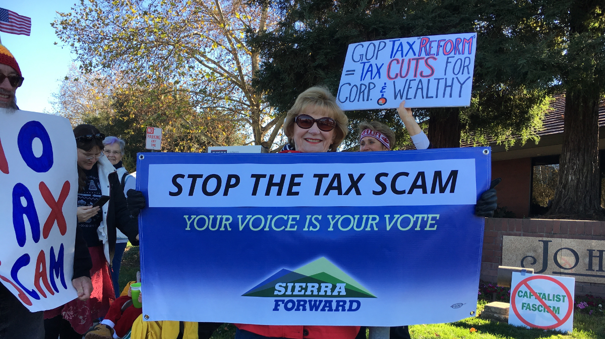 Tax Scam Emergency Protest